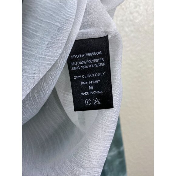 ASTR The Label faux Wrap Top Womens Medium Green Tie Dye Boho Beach Vacation - Picture 8 of 15